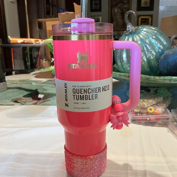 Amazon.com | STANLEY Stanley Quencher H2.0 FlowState 40 oz  STANLEY PINK PARAGE BNIB FLAWLESS WITH ACCESSORIES